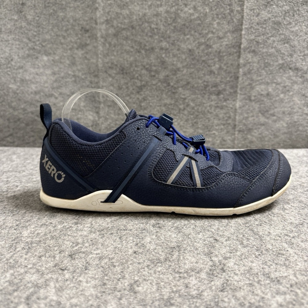 Xero Shoes Prio Mens 12.5 Navy Minimalist Barefoot Running Training Gym